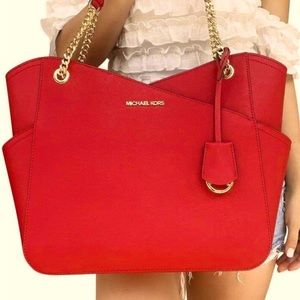 Jet set Large Saffiano Leather Tote Bag